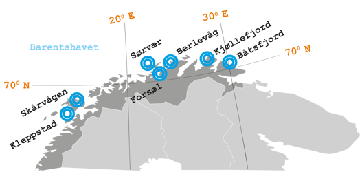 Kart over fangstområder