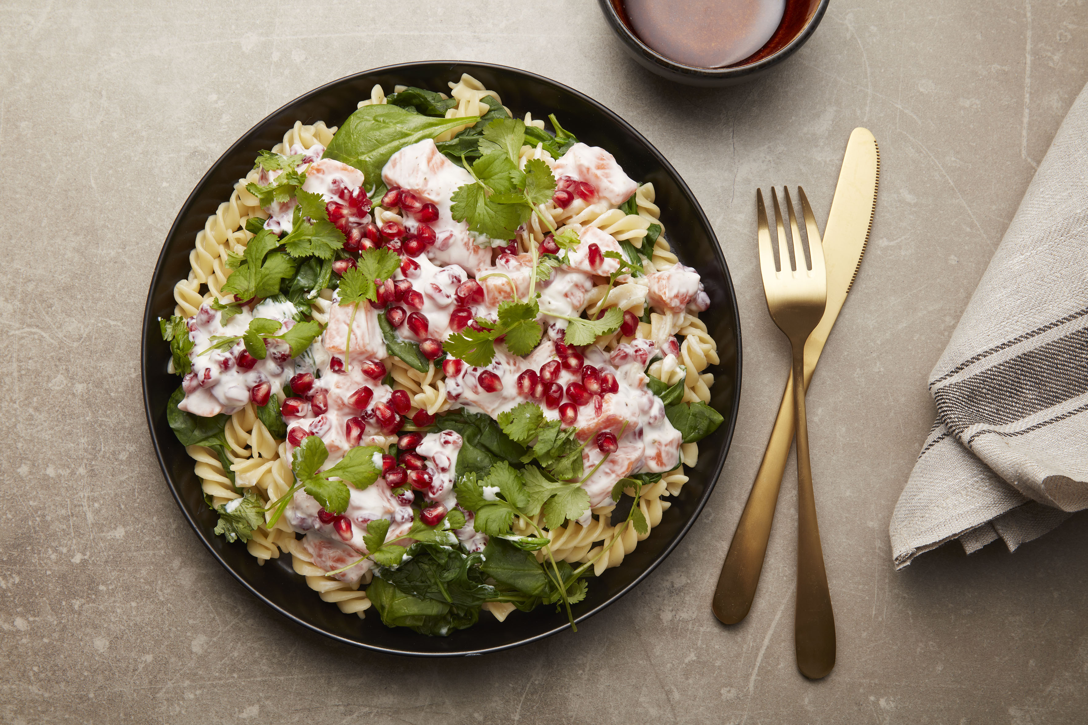 Pasta med laks og torsk