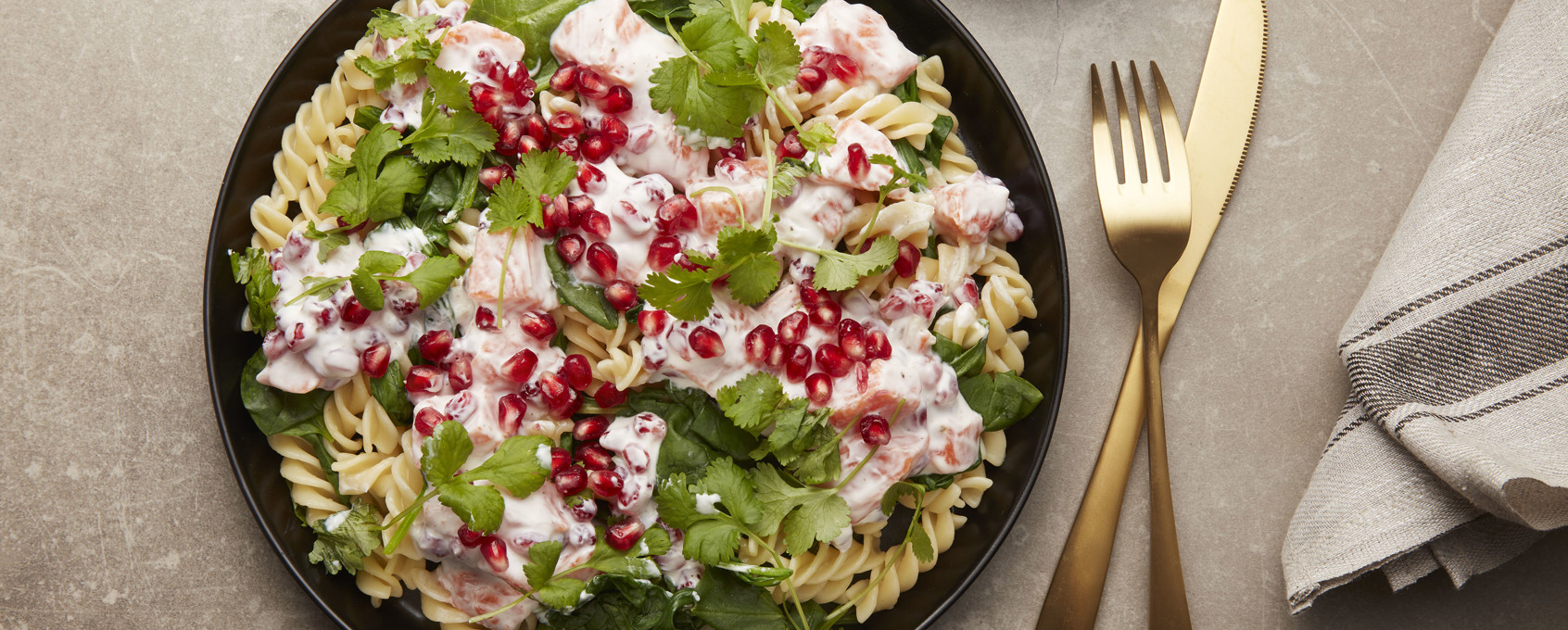 Pasta med laks og torsk